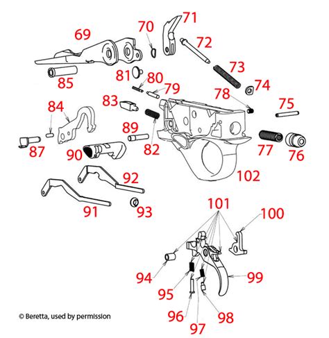 beretta  tactical trigger schematic brownells uk