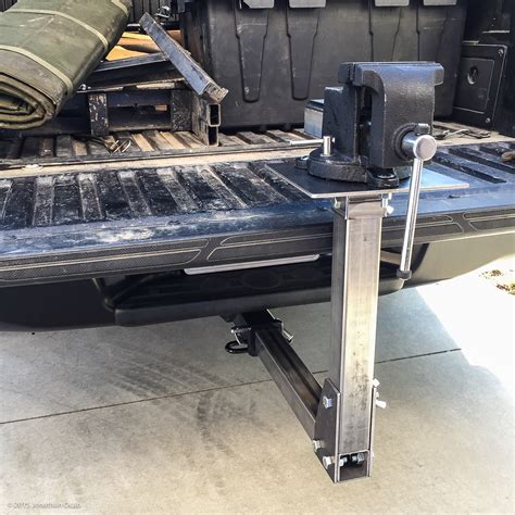 diy trailer hitch bench vise mount ocabjnet