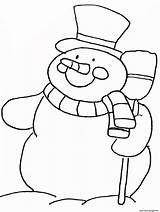 Snowman Coloring Winter Pages 1812 Smiling Printable Color Print sketch template