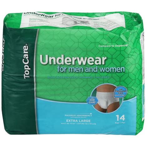 top care extra large male female disposable protective underwear  ct instacart