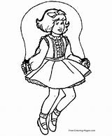 Coloring Pages Rope Jump Girl Jumping Girls Kids Color People Ring Children Clipart Jobs Family Sheets Printable Ropes Colouring Colour sketch template