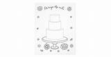Wedding Coloring Cake Illustrated Activity sketch template