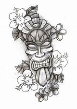 Tiki Totem Carrancas Hawaiana Tatuagem Maori Tatoo Maske Tatuaje Hawaianos Tótem Diseños Hawaiano Justcolorr Tribales Polinesio Artículo Tatoosandmore sketch template