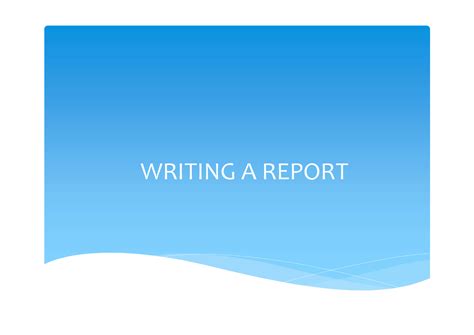 report practical resource writing  report