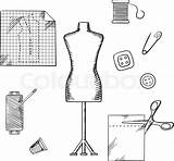 Drawing Sketch Tailor Mannequin Tailoring Sewing Drawings Paintingvalley Vector Icons sketch template
