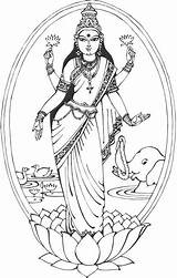 Hindu Mythology Goddesses Devi sketch template