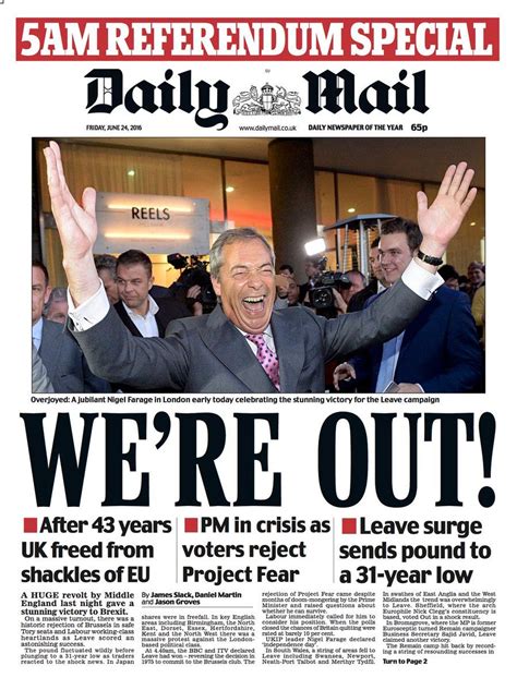 great britains newspapers  covering brexit
