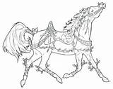Coloring Horse Pages Carousel Christmas Horses Flowers Adult Drawings Arabian Deviantart Vines Requay Printable Color Print Adults Drawing Colouring Line sketch template