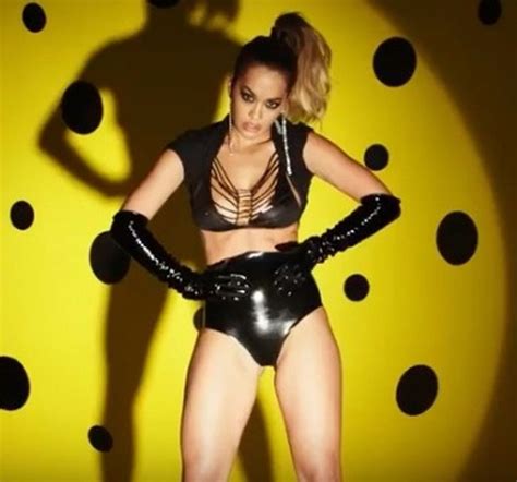 Rita Ora Strips Down To Sexy Pvc Two Piece For Love