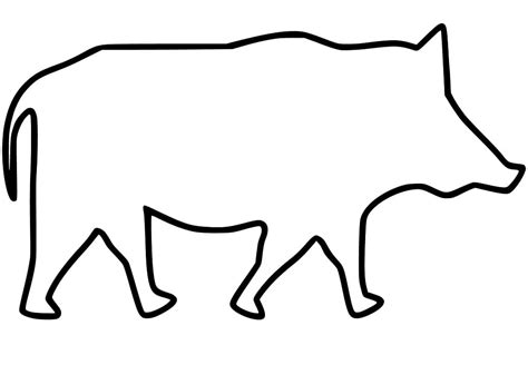 boar outline coloring page  printable coloring pages  kids
