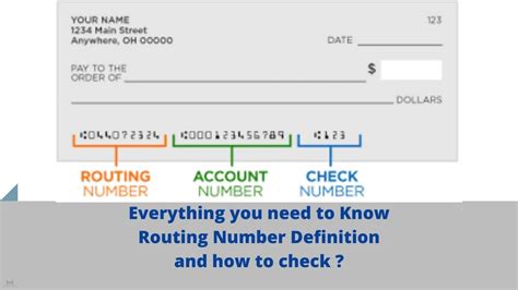 find check  bank routing number