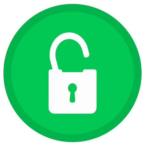 Lock Password Protection Safe Security Unlock Round Icon