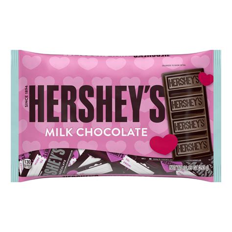 hersheys valentines milk chocolate snack size candy  oz