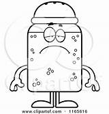 Depressed Shaker Mascot Salt Clipart Cartoon Thoman Cory Outlined Coloring Vector sketch template