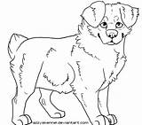 Shepherd Coloring Puppy Australian Pages German Dog Lineart Drawing Cartoon Getdrawings Deviantart Clip Kids Sketch Library Print Template Popular Use sketch template