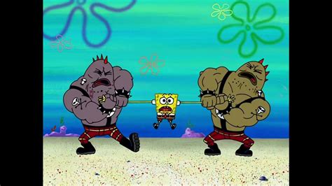 musclehead fishes ripping spongebob    hours youtube