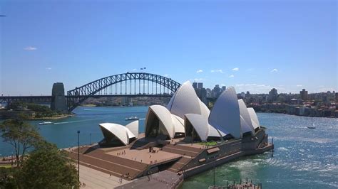 aerial panoramic view  sydney opera house stock footage sbv