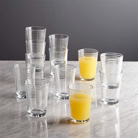 Rings Juice Glasses Set Of 12 Reviews Crate And Barrel
