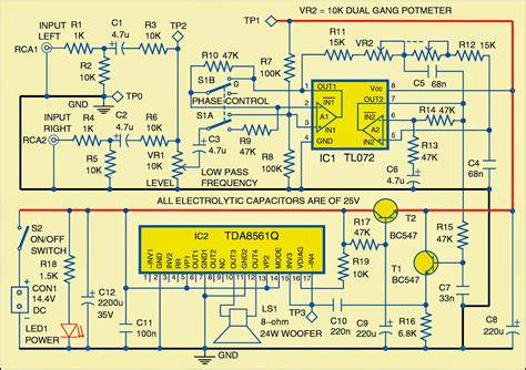 subwoofer  cars circuit diagram electronic circuits diagram