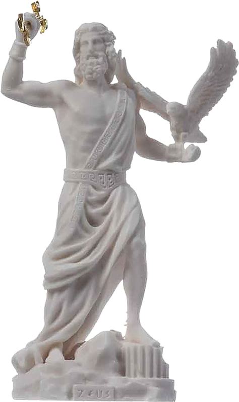 amazonde zeus griechischer gott jupiter donner statue figur alabaster