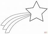 Coloring Shooting Star Pages Christmas Printable Drawing Supercoloring sketch template