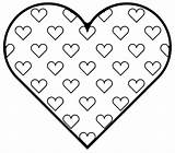 Hearts Valentine sketch template