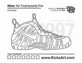 Foamposite Nike Sneaker Kicksart Expensive sketch template