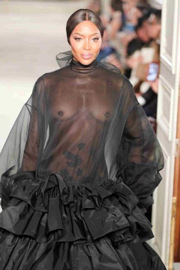 Naomi Campbell See Through At Paris Fashion Week Scandal