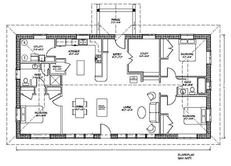 story rectangular house plans