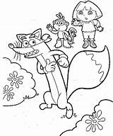 Dora Coloring Swiper Pages Boots Explorer Kids Drawing Sketches Drawings Easy Getcolorings sketch template