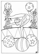 Coloring Circus Acrobat Pages Color Print Hellokids Kids Characters sketch template