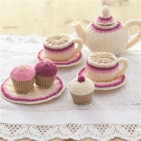 knitted tea set perfect  tea parties