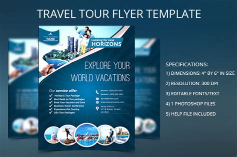 travel flyer free template designtube creative design content