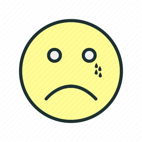 cry crying emoji face icon