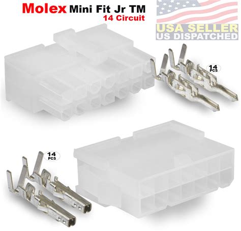 molex 14 circuit connector complete wire conn with pins molex mini