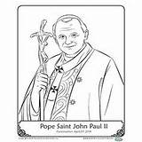 Paul Ii John Pope Coloring Catholic St Jean Pages Saints Clipart Sheets Kids Crafts Saint Feast Religious Teaching Education Religion sketch template
