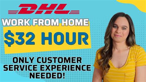 dhl hiring  hour work  home job  degree needed  customer service experience