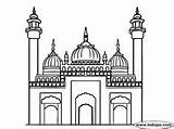 Coloring Mosque Pages Colouring Masjid Ramadan Kids Islamic Sketch Color Worksheets Sheets Sketchite sketch template
