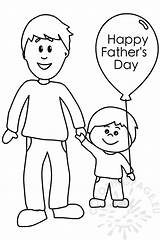 Father Son Happy Coloring Fathers Pdf sketch template