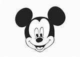 Coloring Mickey Pages Face Mouse Books Kids sketch template