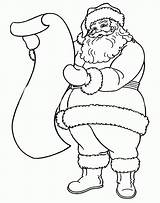 Santa Coloring Claus Outline Pages Kids Printable Popular sketch template