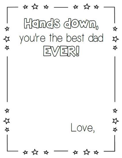 hand print fathers day craft printables supplyme