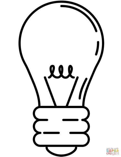 light bulb coloring pages clipart