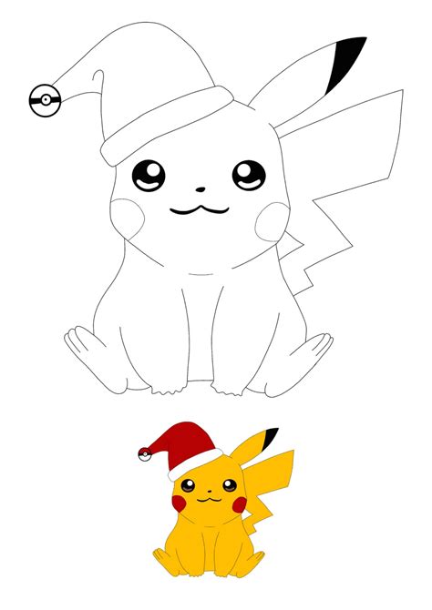 christmas pikachu coloring pages   coloring sheets