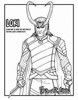 Thor Loki Coloring Pages Drawing Ragnarok Draw Avengers Printable Cartoon Color Kolorowanki Marvel Too Tutorial Print Drawittoo Adults Getcolorings Na sketch template