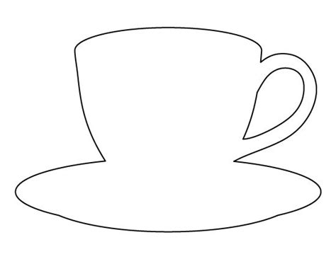 coffee cup pattern   printable outline  crafts creating