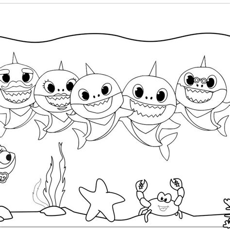 pinkfong baby shark coloring page  kids mitraland