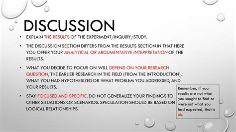 discussion section  research paper  creating  effective