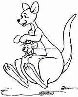 Kanga Roo Winnie Pooh Cartoon sketch template