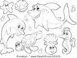 Coloring Sea Animals Pages Marine Ocean Life Baby Printable Corps Floor Getcolorings Color Print sketch template